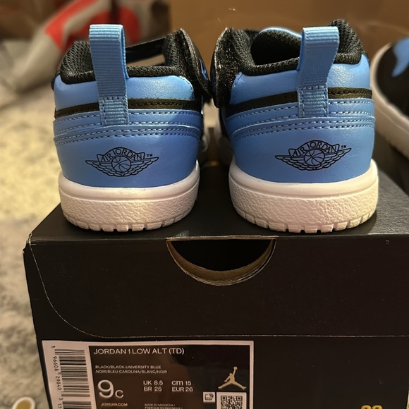 Nike, Air Jordan 1 Low, Black and University Blue, Size 8, Size 9, Size 12 - Picture 10 of 10